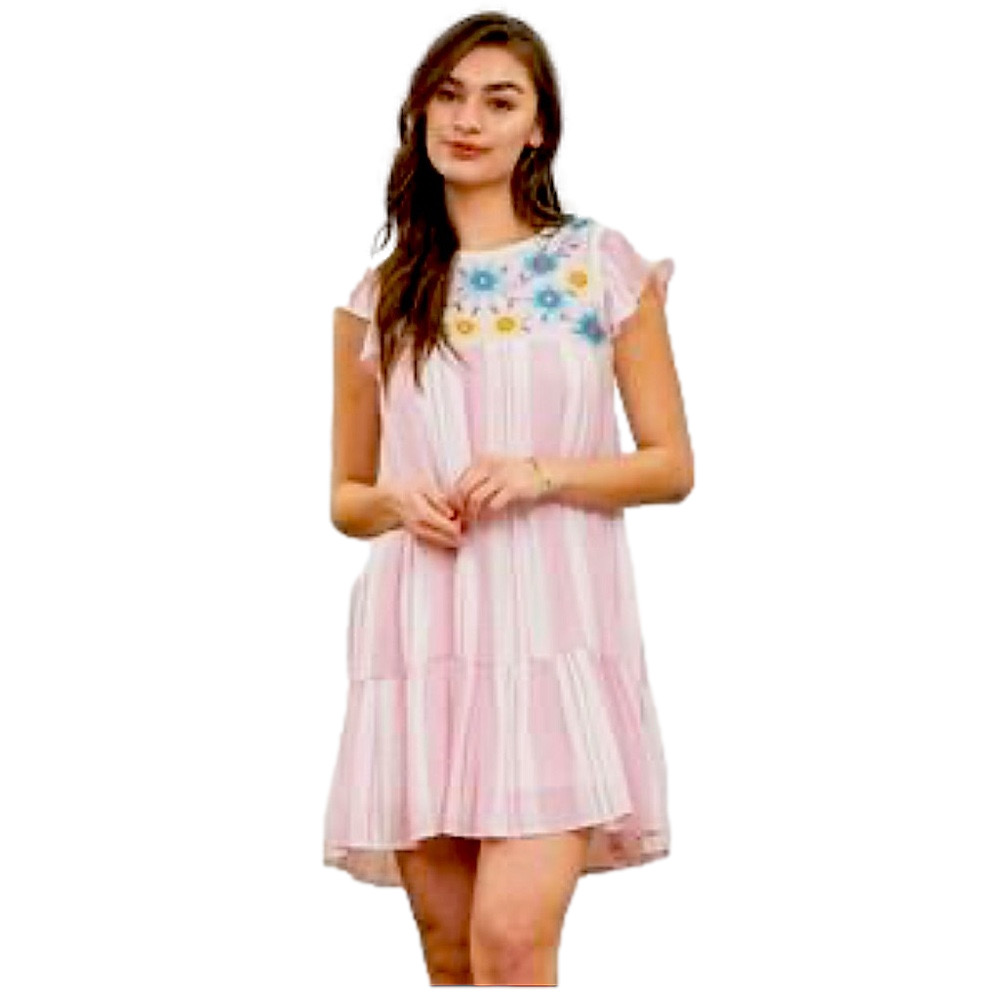 *NWT* BLU PEPPER Embroidered Dress